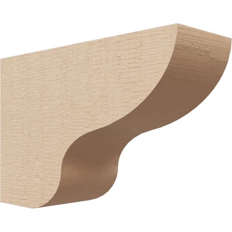 Ekena Millwork Greensboro Rough Cedar Woodgrain TimberThane Corbel, Primed Tan