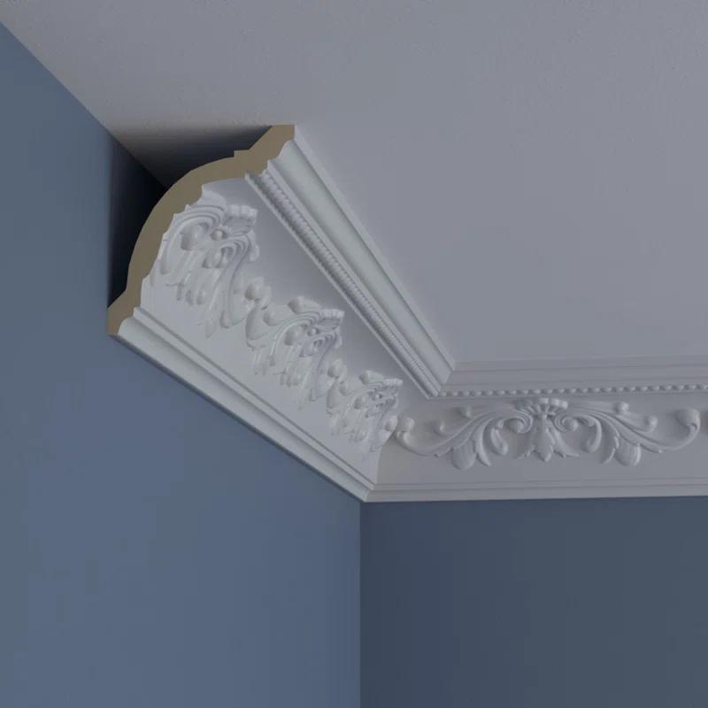 4 3/8"H x 4"P x 5 7/8"F x 94 1/2"L, (9 5/8" Repeat), Versailles Crown Moulding