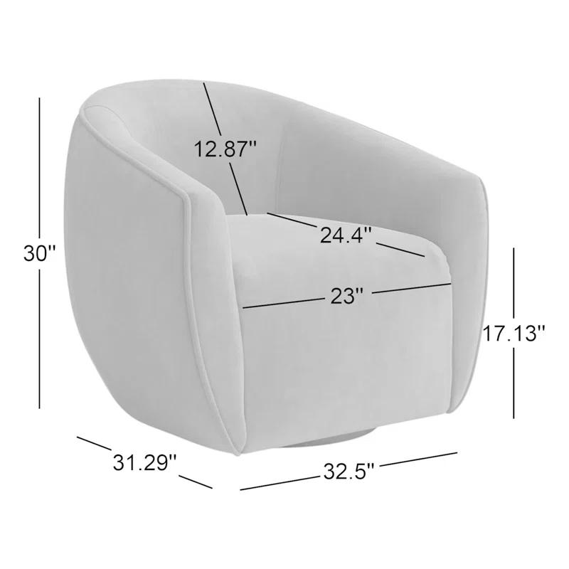 Layla Upholstered Swivel Barrel Chair