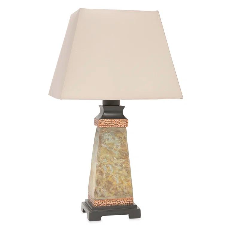 Plow & Hearth Weatherproof Slate Outdoor 23" Table Lamp