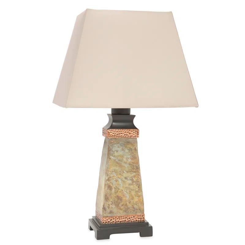 Plow & Hearth Weatherproof Slate Outdoor 23" Table Lamp