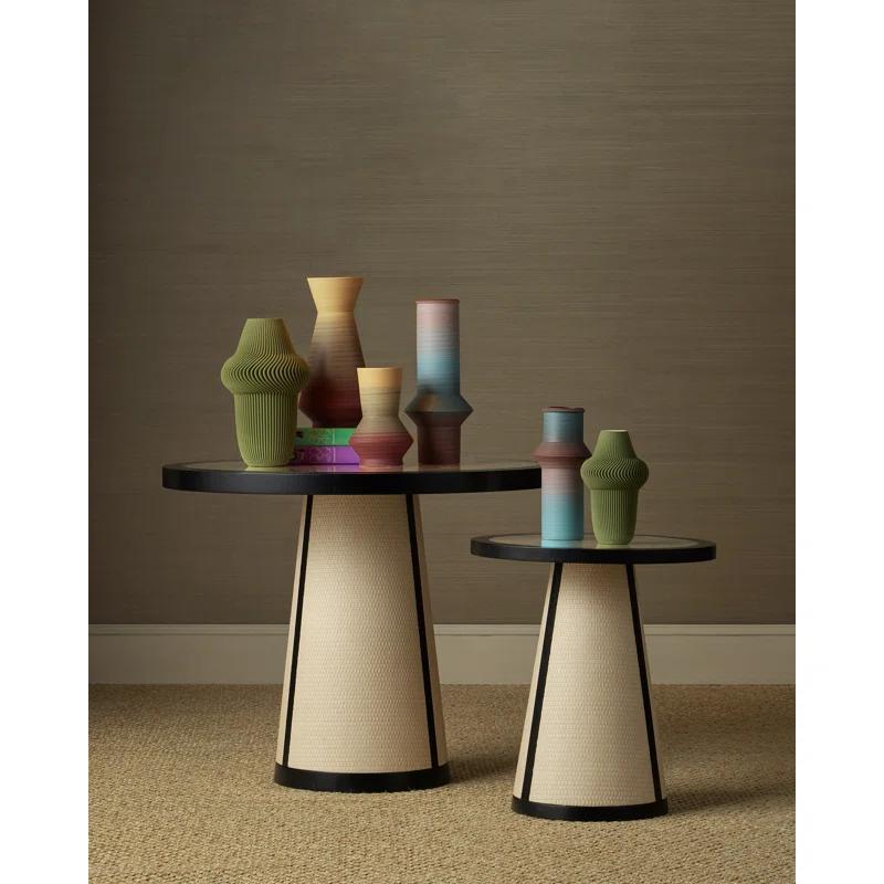 Currey & Company Deanna Raffia Entry Table