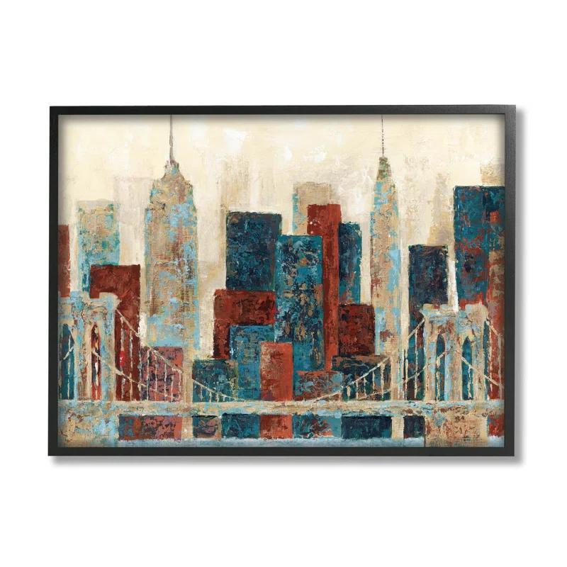 Stupell Industries " Urban City Bridge Architecture " by Cloverfield & Co. Painting Print