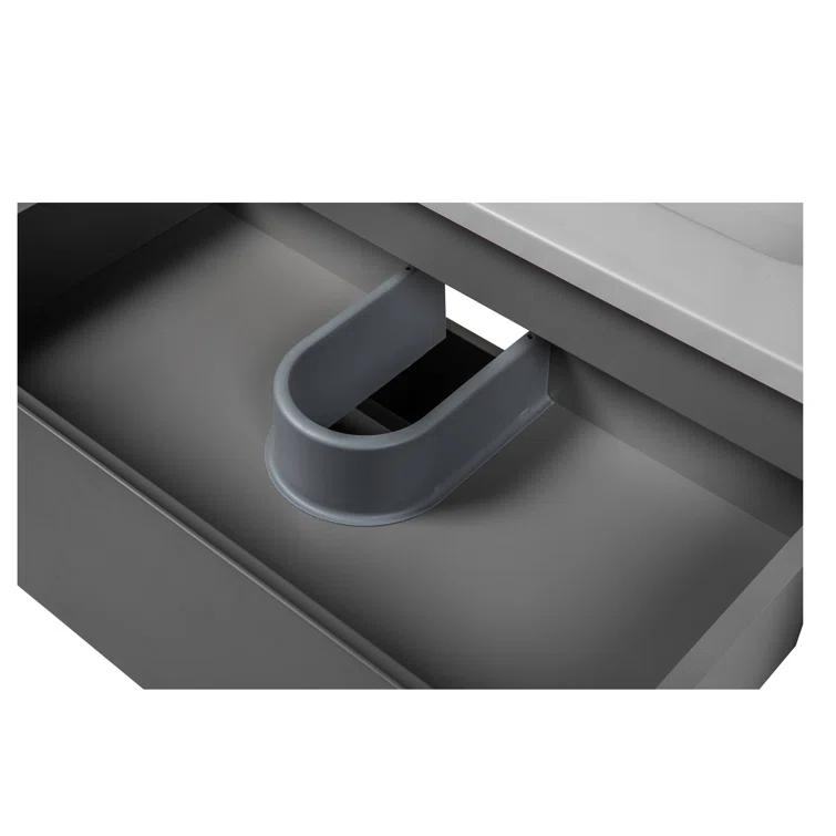 Bath Oasis 39.1'' Single Bathroom Vanity with Ceramic Top with Mirror