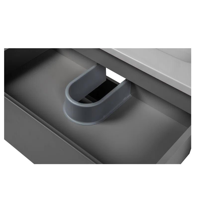 Bath Oasis 39.1'' Single Bathroom Vanity with Ceramic Top with Mirror