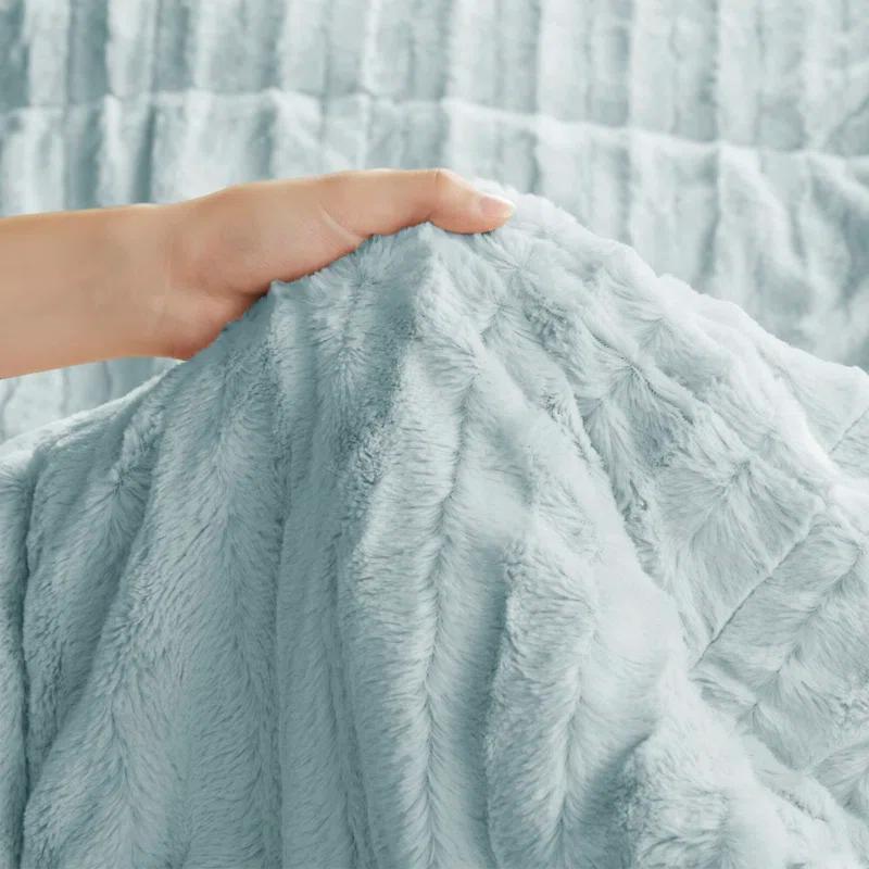 Madison Park Duke Faux Fur Ultra-Soft 3 Piece Comforter Set