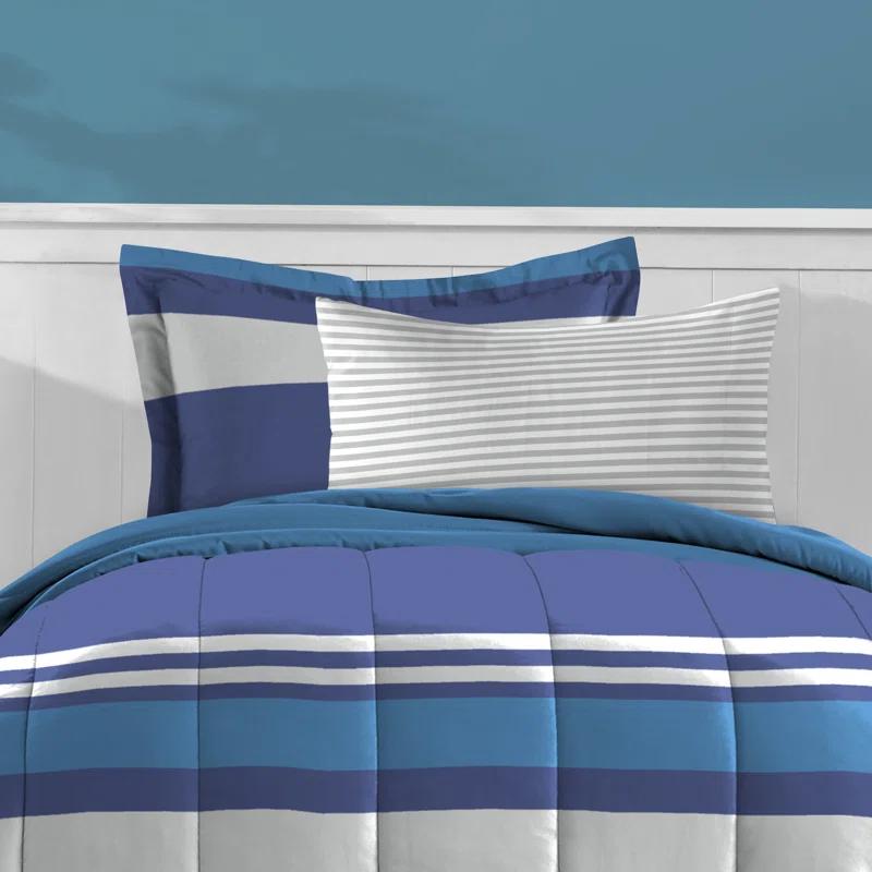 Dream Factory Dream Factory Rugby Stripe 5 Piece Comforter Set