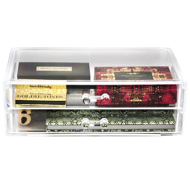 Sorbus Sorbus Stackable Clear Acrylic Makeup, Cosmetics, and Jewelry 2-Drawers Organizer