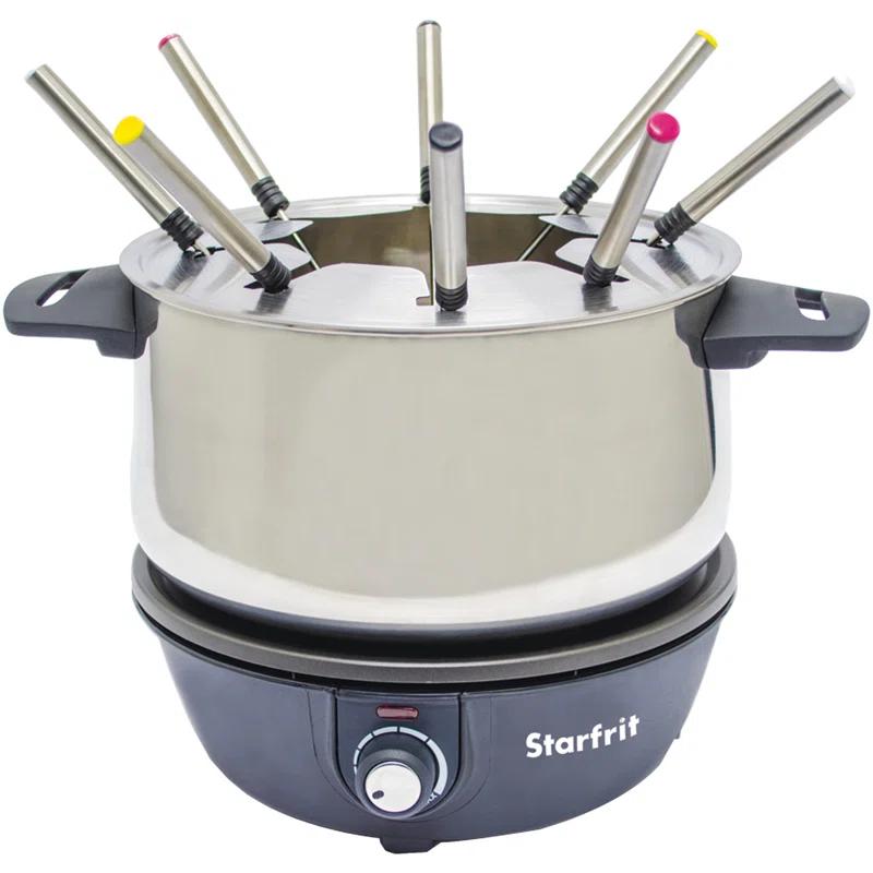 Starfrit 3.17 qt. Electric Stainless Steel Fondue Pot