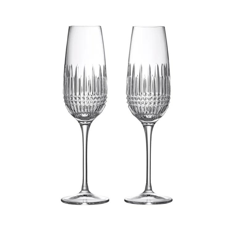 Waterford Lismore Diamond Essence Flute 10.5floz, Pair