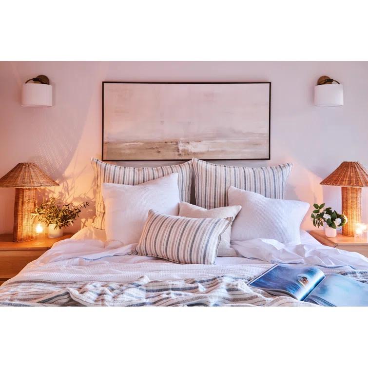 Naples 28" x 36" Striped Linen Rectangular Pillow