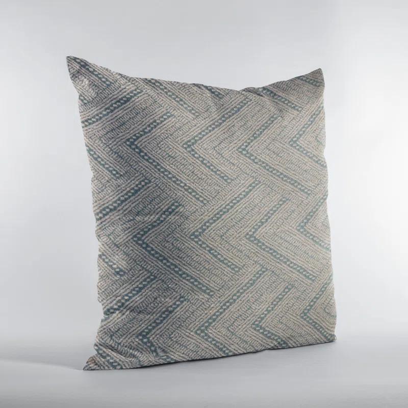 Plutus Brands Triangles Geometric Linen Indoor/Outdoor Reversible Throw Pillow