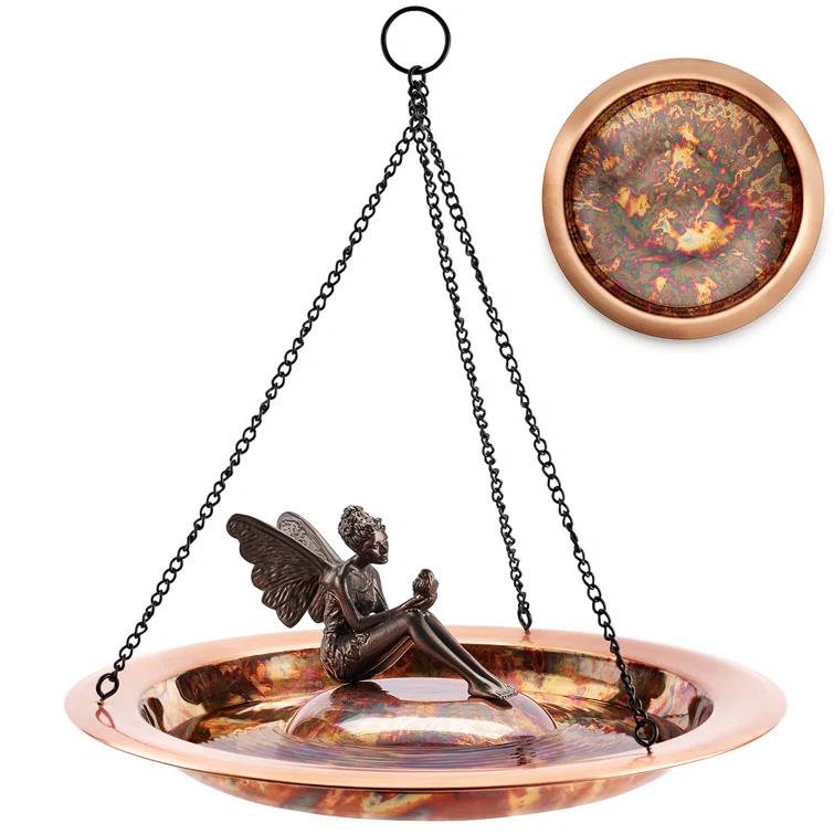 Bungalow Rose Buckleys Copper Hanging Birdbath