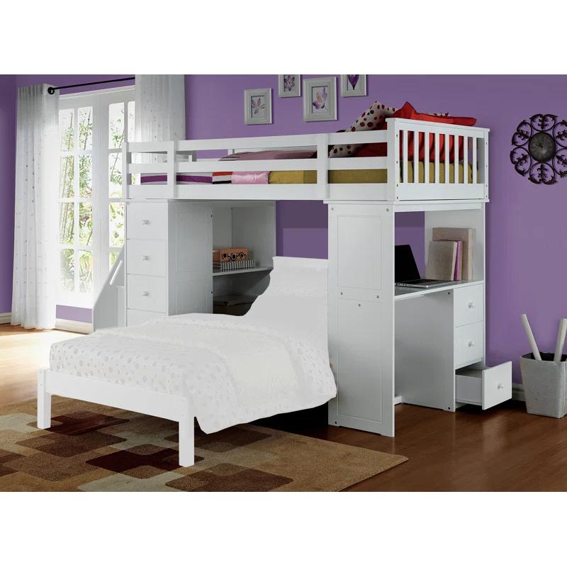 Isabelle & Max™ Estefania Twin 8 Drawer Loft Bed with Bookcase by Isabelle & Maxâ¢