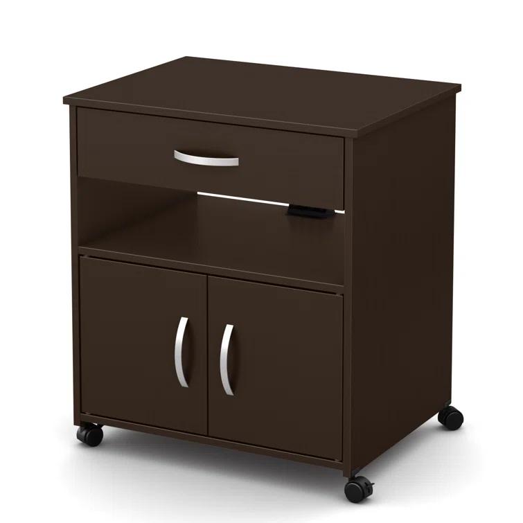 South Shore Axess 29.25'' H x 26.75'' W 2 - Cabinet Utility Cart with Wheels