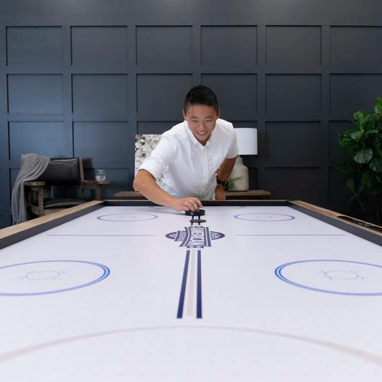 American Legend Kirkwood American Legend 84" Air Hockey Table with Rustic Wood Finish and Digital Scoreboard & Reviews | Wayfair