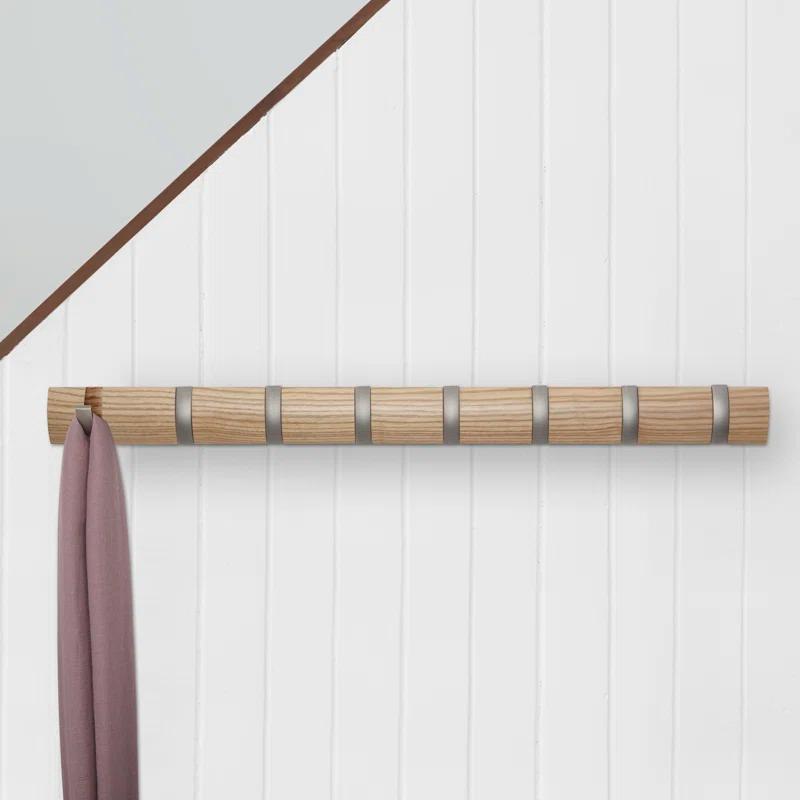 Flip 8 - Hook Solid Wood Coat Rack