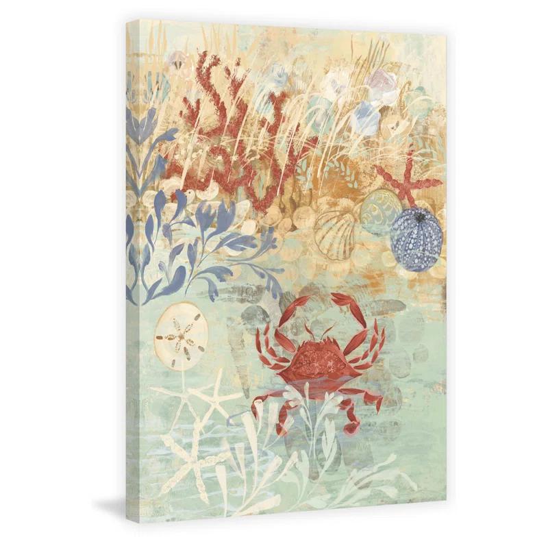 Highland Dunes " Coastal Floral Frenzy IV Premium " by Alan Hopfensperger