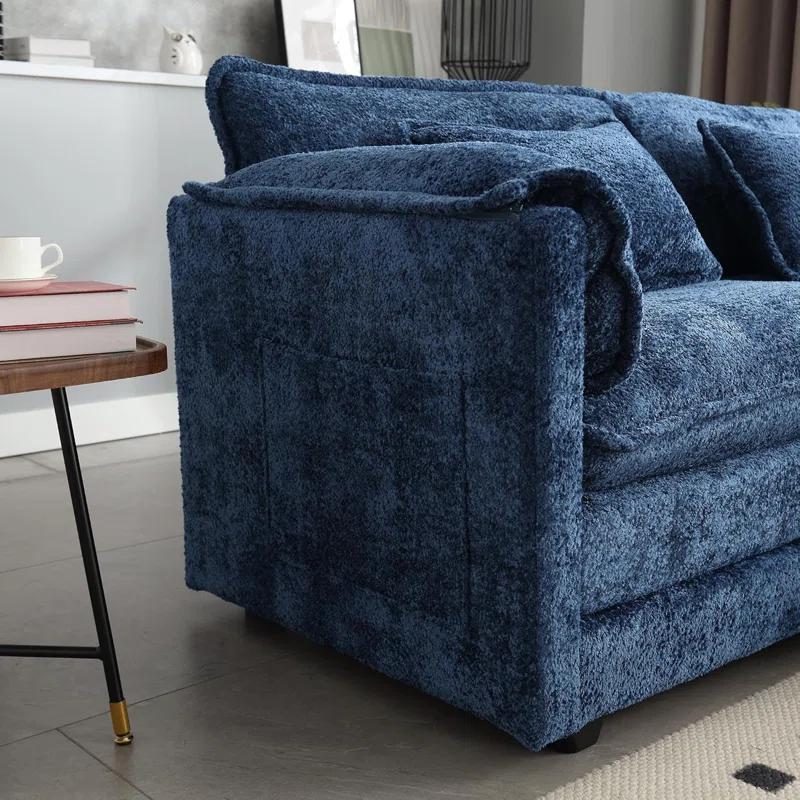 Latitude Run® Millan 112" L Shaped Modular Sectional Sofa with Ottoman & Memory Foam