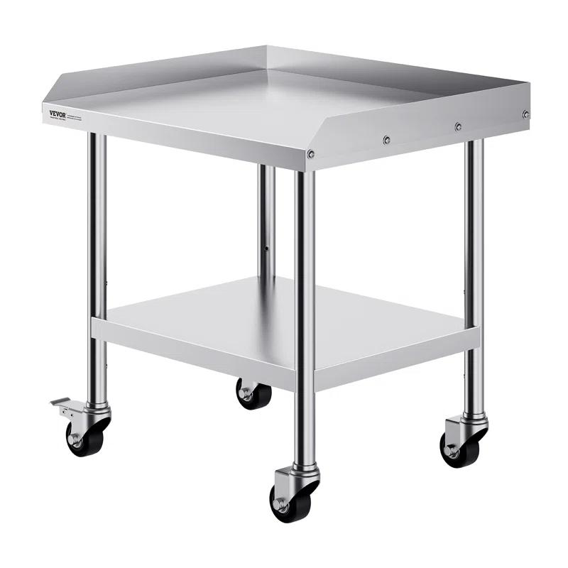 VEVOR VEVOR Stainless Steel 28'' L x 24'' W x 30'' H Adjustable Portable Work Table