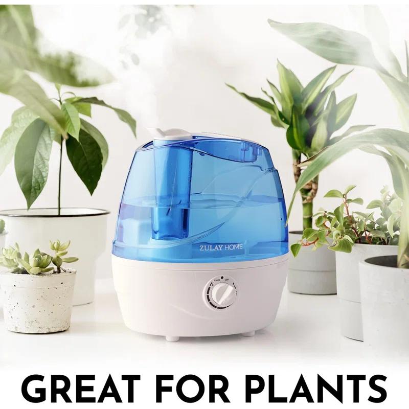 Zulay Kitchen Zulay Home Cool Mist Humidifiers For Bedroom (2.2L Water Tank) - Quiet Ultrasonic Humidifiers For Large Room With Auto Shutoff Feature - Air Humidifier For Plants, Nursery, Kids Room (Gray)