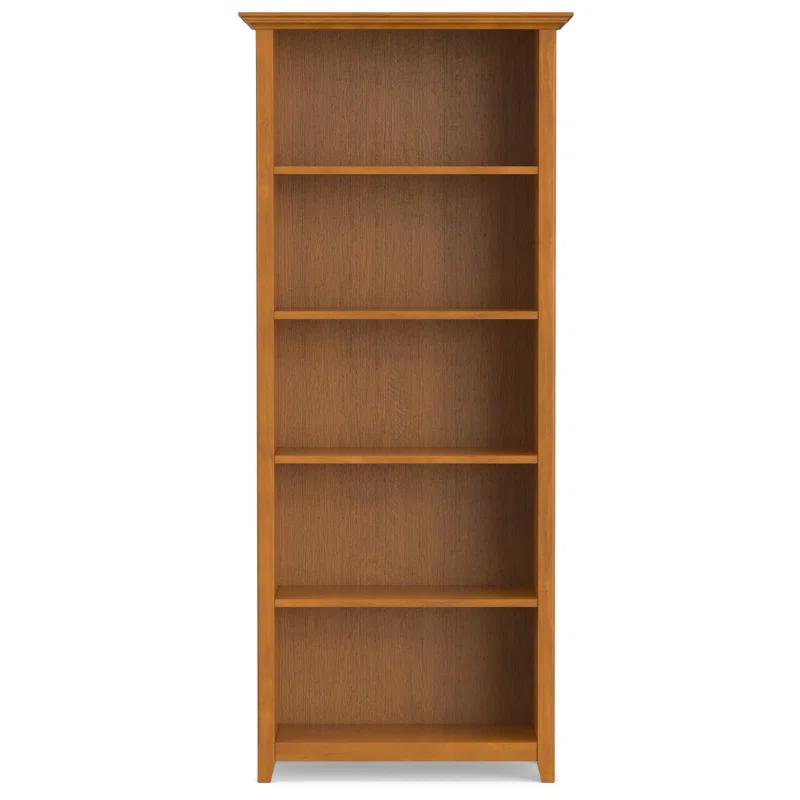 Simpli Home Amherst SOLID WOOD 5 Shelf Bookcase