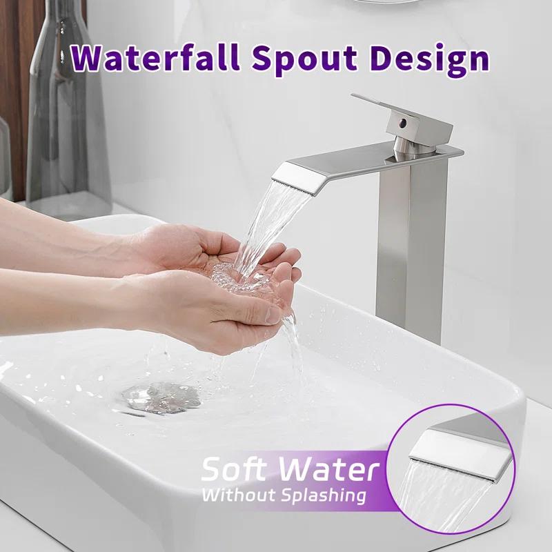 VIBRANTBATH 6004H-N Vessel Sink Faucet Single-handle Bathroom Faucet with Drain Assembly