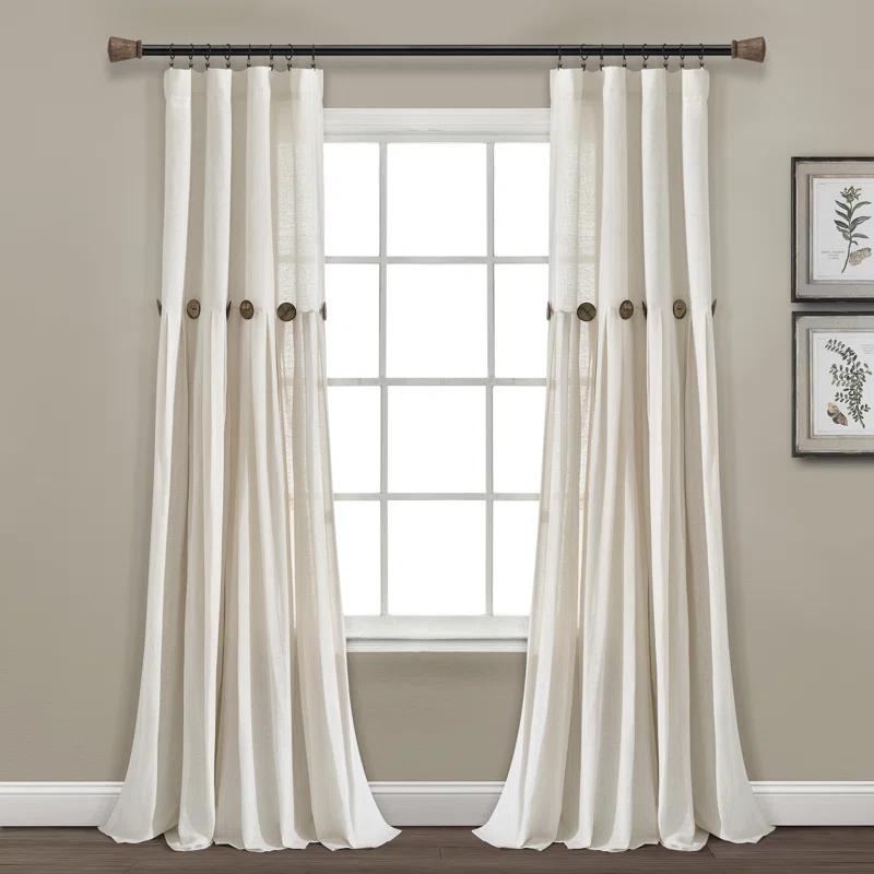 Lush Decor Beckham Window Semi-Sheer Rod Pocket Single Curtain Panel