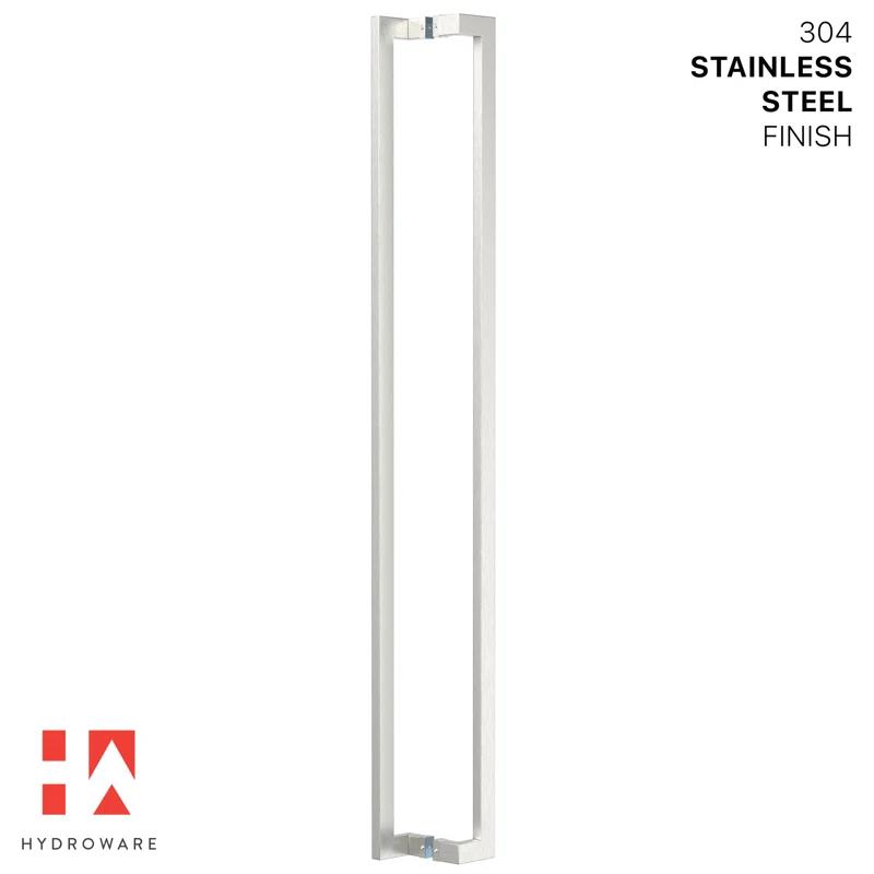 Satin Push/Pull Door Handle - Modern Contemporary Long Stainless Steel Push Pull Door Handle for Home Entrance Glass Shower Wooden Barn & Office Store Shop Doors