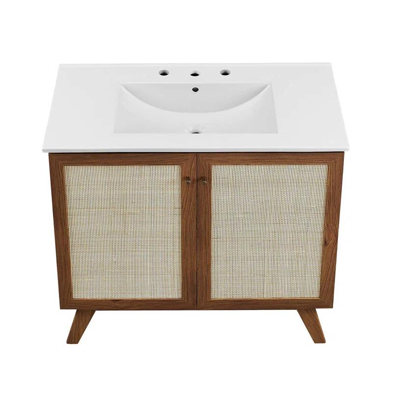 Modway Modway Soma 36'' Free Standing Single Bathroom Vanity with Manufactured Wood Top