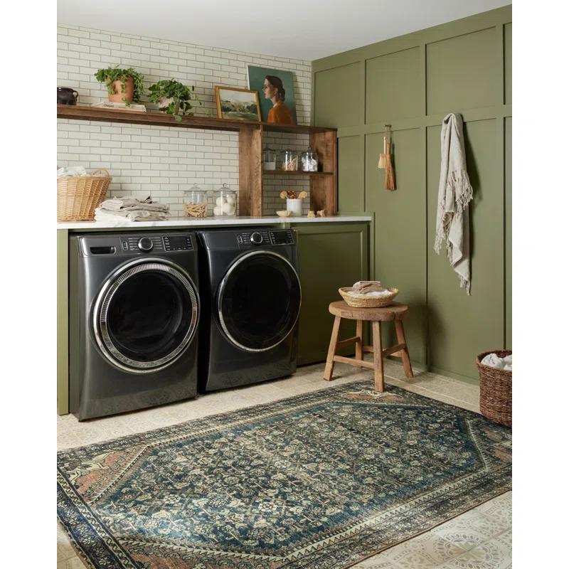 Banks I Rug by Magnolia Home by Joanna Gaines x Loloi - Denim and Clay / 3'6" x 5'6"