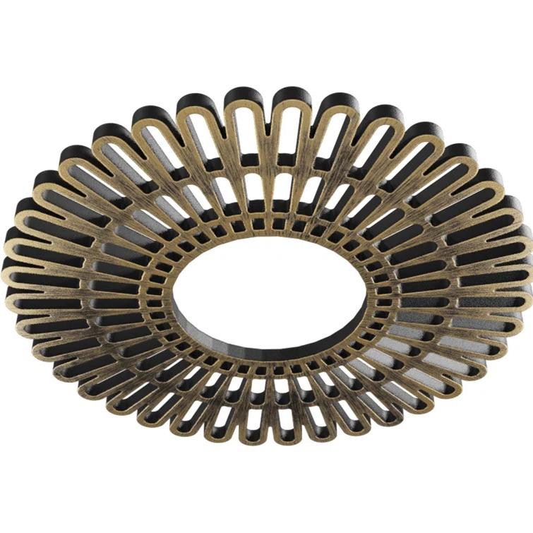 Ekena Millwork 20"OD x 7 1/2"ID x 1/2"P Cornelius Architectural Grade PVC Pierced Ceiling Medallion, Black CMPP24CRAPG