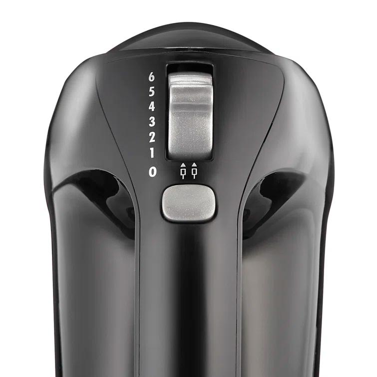 Hamilton Beach Hamilton Beach 6 Speed Hand Mixer With Quickburst, Includes Snap-On Storage Case And 3 Attachments, Black, 62690 62690F