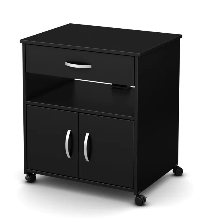 South Shore Axess 29.25'' H x 26.75'' W 2 - Cabinet Utility Cart with Wheels