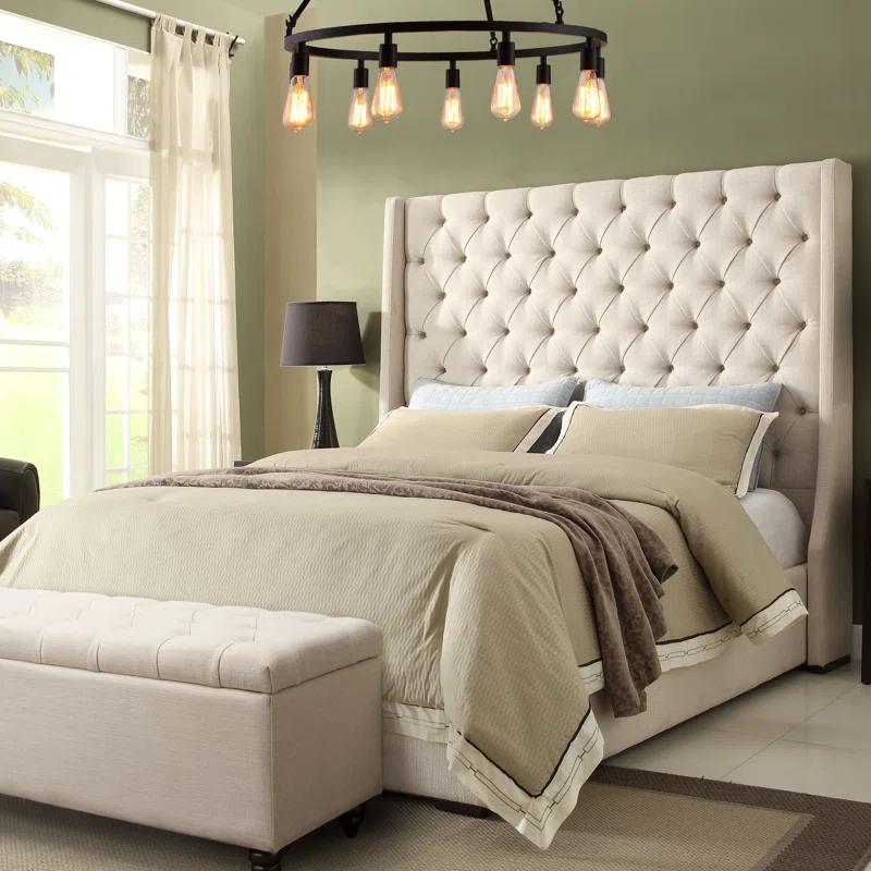 Diamond Sofa Park Avenue Upholstered Wingback Bed