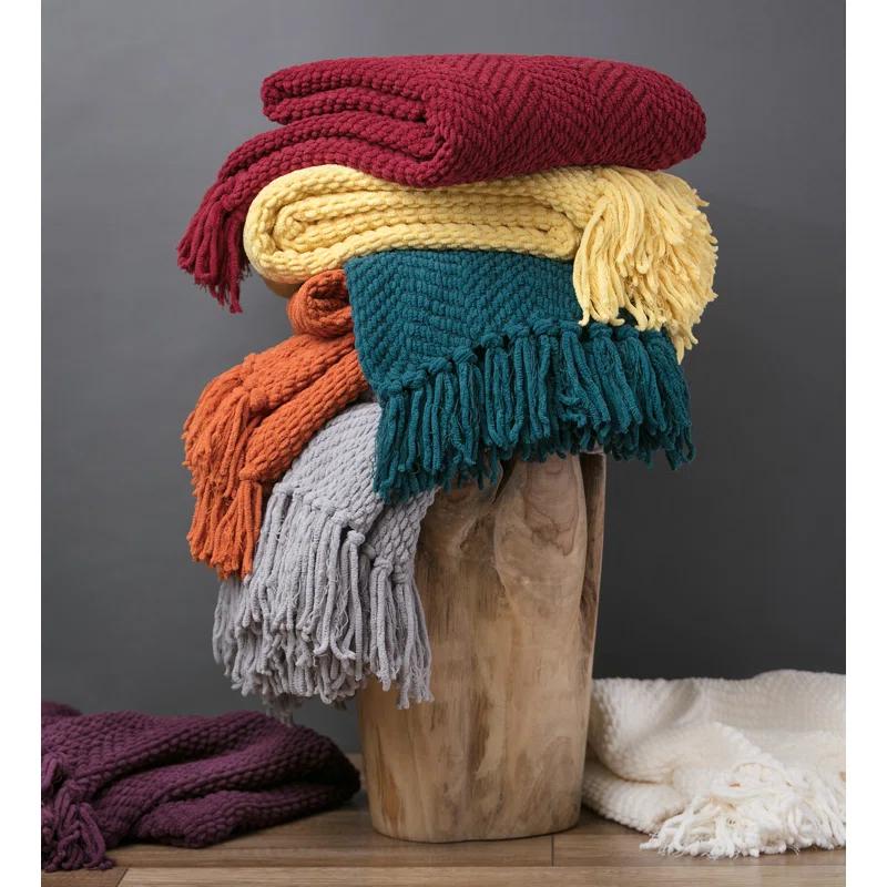 Chanasya Textured Knitted Throw