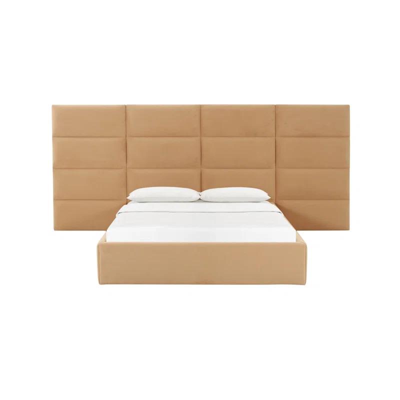 TOV Furniture Eliana Velvet Bed with Wings
