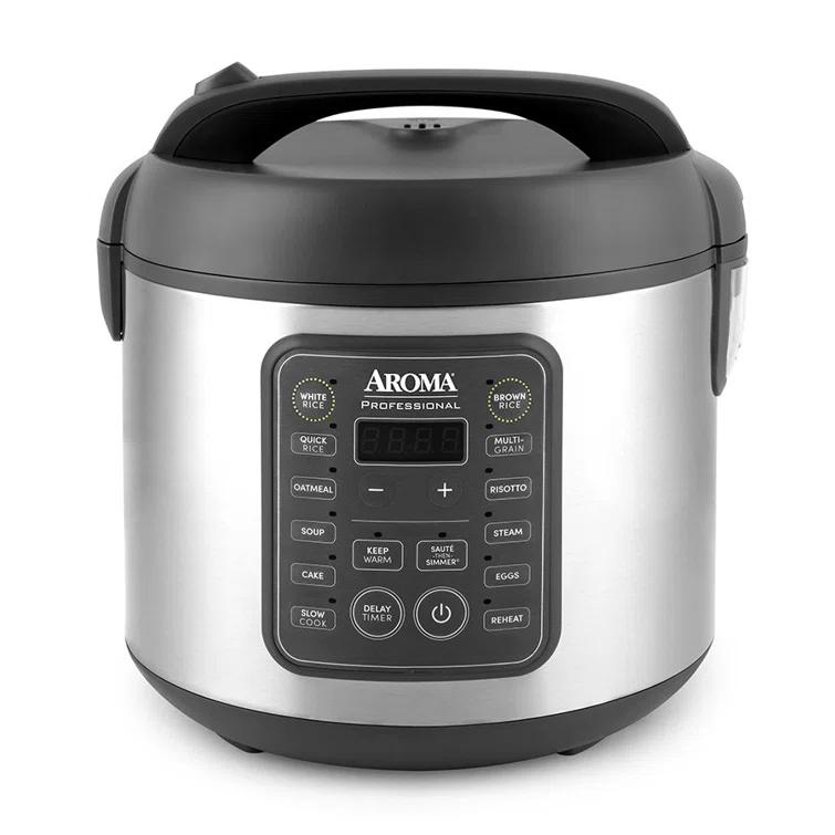 Aroma AROMA® Professional Digital Rice Cooker, 10-Cup (Uncooked) / 20-Cup (Cooked), Multicooker, Slow Cooker, 5 Qt
