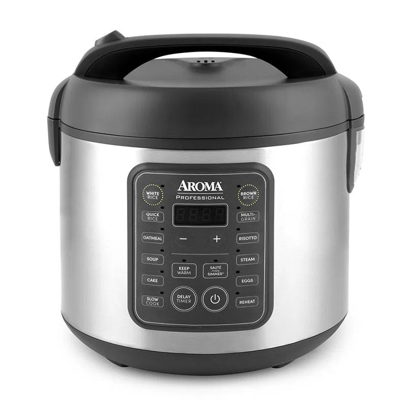 Aroma AROMA® Professional Digital Rice Cooker, 10-Cup (Uncooked) / 20-Cup (Cooked), Multicooker, Slow Cooker, 5 Qt