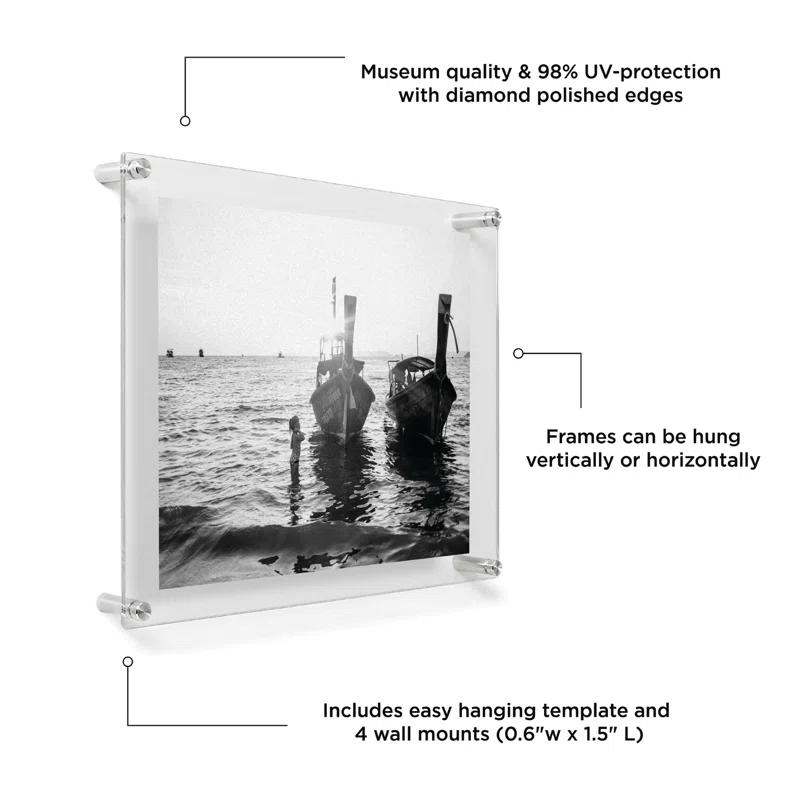 Double Panel Floating Acrylic Picture Frame