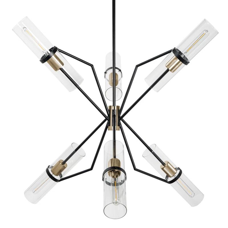 Eliana 6 - Light Dimmable Sputnik Modern Linear Chandelier