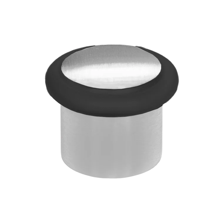 Linnea Single Ring Rubber Bumper and Stainless Steel Floor Mount Door Stop