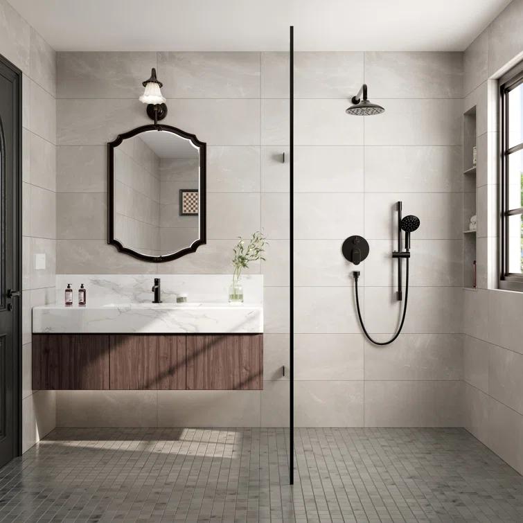 mondawe Calliope Wall Mounted 2-Function Retro Pressure-Balanced Shower System with 3 Setting Handheld MD-A3815-ORB