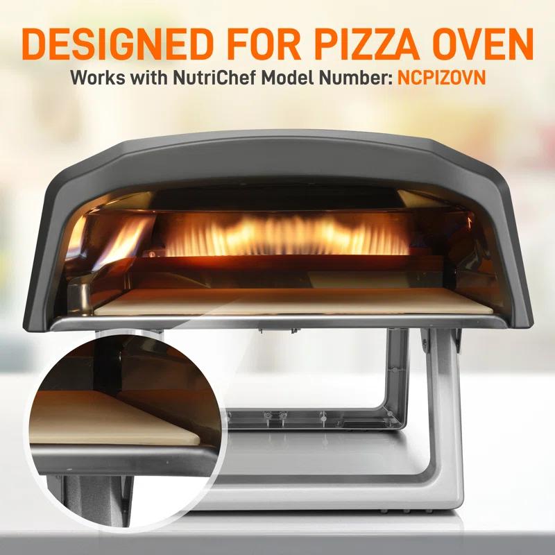 NutriChef Non-Stick Aluminum 12.8'' Pizza Stone