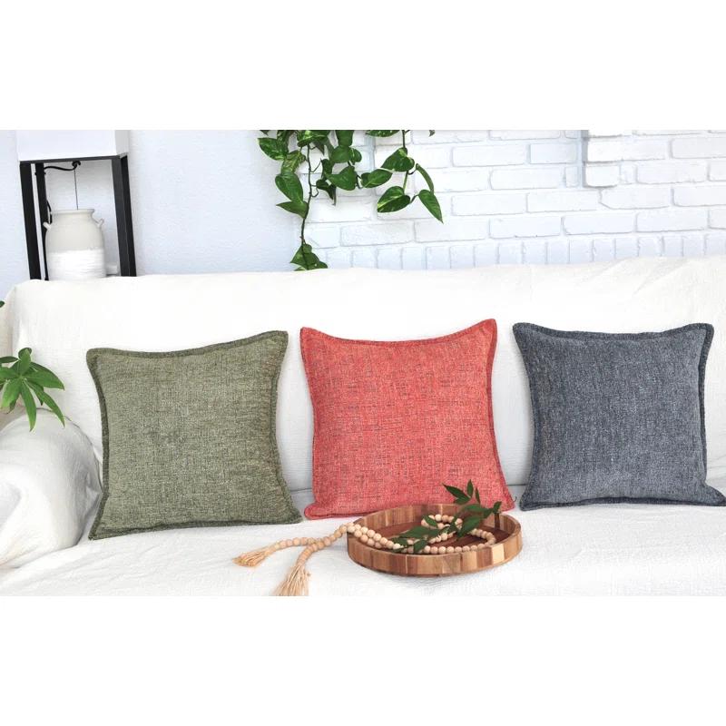 Oveesha Soft Textured Chenille Pillow Covers Set of 2 Cozy Cushion Covers