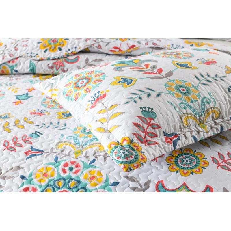 Bohemian Floral Quilt Set