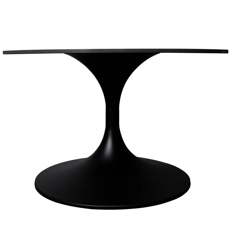 Ivy Bronx 24" Round Coffee Table With Sintered Stone Top And Powder-Coated Stainless Steel Base Sanath Collection