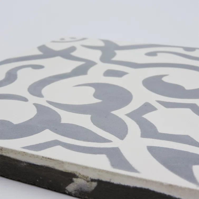 Moroccan Mosaic Atlas Handmade 8" x 8" Cement Field Tile | Perigold