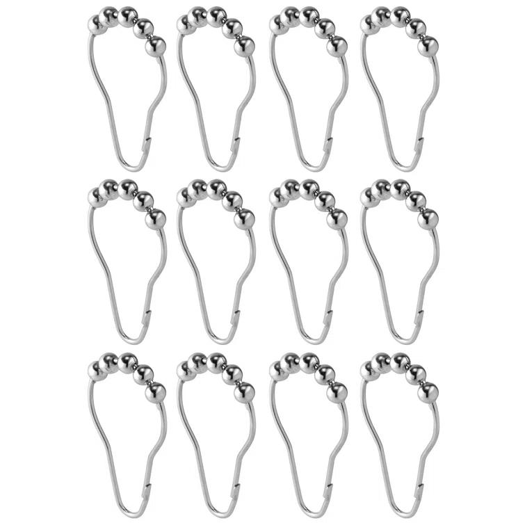 iDesign iDesign Steel Rollerz Shower Curtain Rings/Hooks - Bronze (Set of 12)