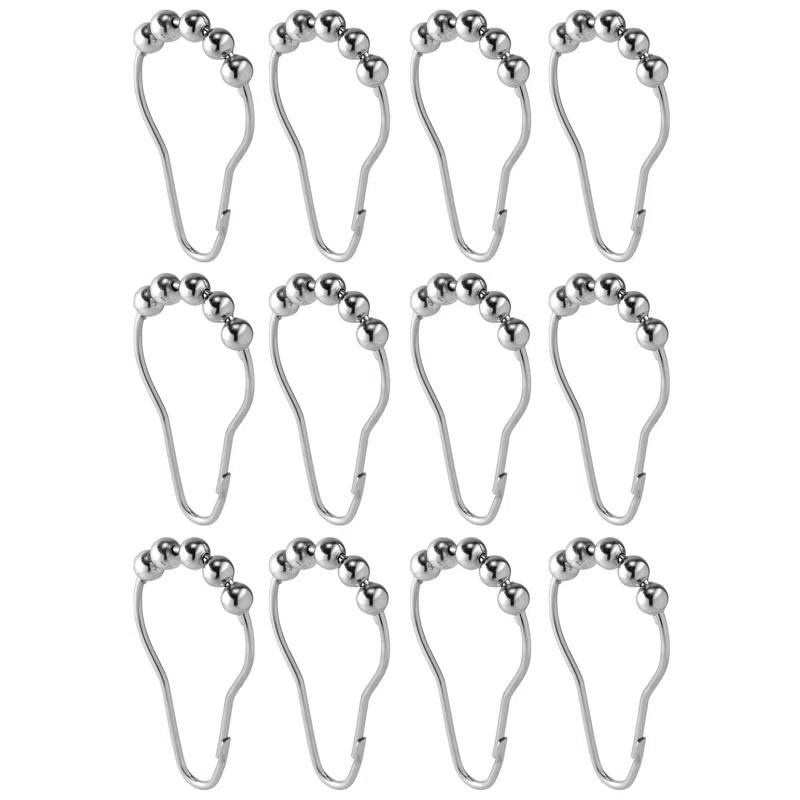 iDesign iDesign Steel Rollerz Shower Curtain Rings/Hooks - Bronze (Set of 12)